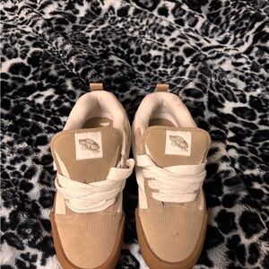 Vans new school Beige and White Casual Sneakers